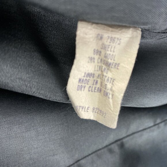 Vintage 90s Albert Nipon Gray Wool & Cashmere Overcoat Womens 12 Made In USA EUC - Picture 10 of 10